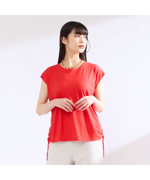 Liliane Burty(Lサイズ) / リリアンビューティ カットソー | 【M~4L】ウォッシャブル接触冷感フレンチスリーブTシャツ | 詳細5