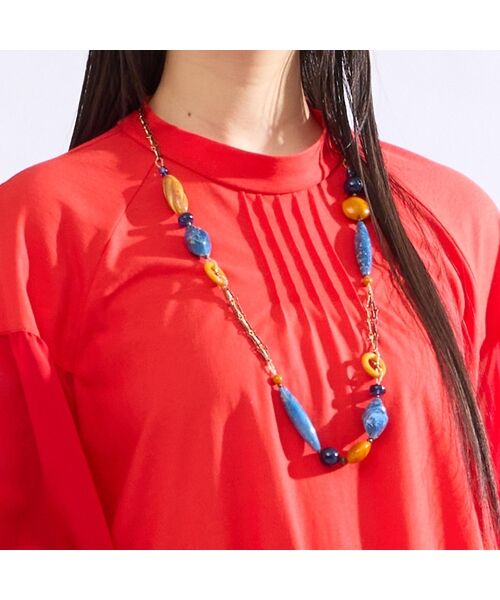 Liliane Burty(Lサイズ) / リリアンビューティ カットソー | 【M~4L】ウォッシャブル接触冷感配色Tシャツ | 詳細6