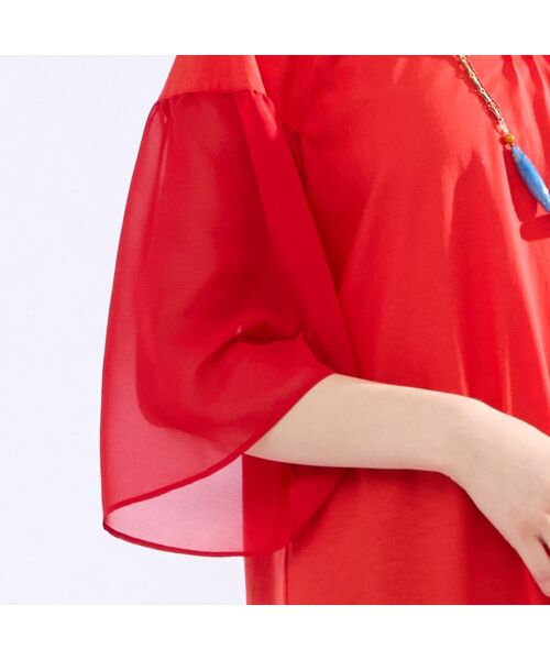 Liliane Burty(Lサイズ) / リリアンビューティ カットソー | 【M~4L】ウォッシャブル接触冷感配色Tシャツ | 詳細7