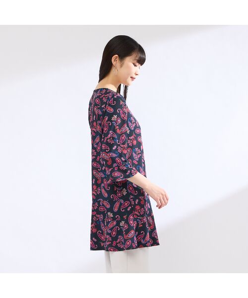 Liliane Burty（Lサイズ） / リリアンビューティ カットソー | 【M～4L】ウォッシャブルペイズリープリントTシャツ | 詳細6