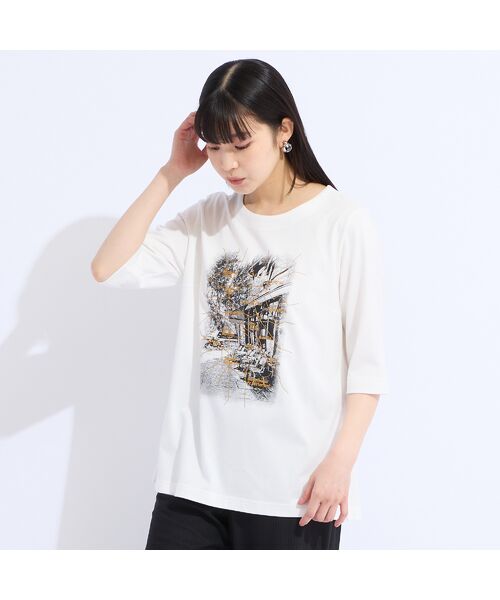 Liliane Burty(Lサイズ) / リリアンビューティ カットソー | 【M~4L】ウォッシャブル顔料プリントTシャツ | 詳細1