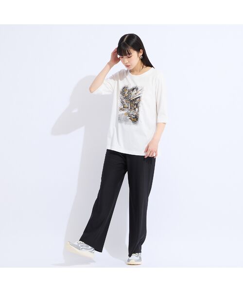 Liliane Burty(Lサイズ) / リリアンビューティ カットソー | 【M~4L】ウォッシャブル顔料プリントTシャツ | 詳細5