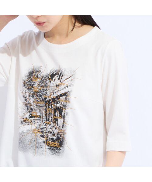 Liliane Burty(Lサイズ) / リリアンビューティ カットソー | 【M~4L】ウォッシャブル顔料プリントTシャツ | 詳細8