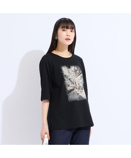 Liliane Burty(Lサイズ) / リリアンビューティ カットソー | 【M~4L】ウォッシャブル顔料プリントTシャツ | 詳細11