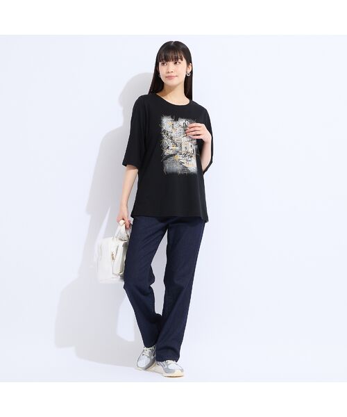 Liliane Burty(Lサイズ) / リリアンビューティ カットソー | 【M~4L】ウォッシャブル顔料プリントTシャツ | 詳細13