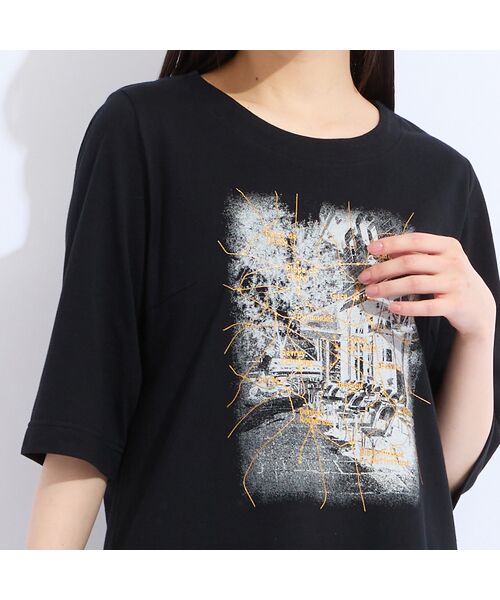 Liliane Burty(Lサイズ) / リリアンビューティ カットソー | 【M~4L】ウォッシャブル顔料プリントTシャツ | 詳細16