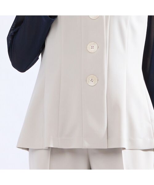 Liliane Burty（Lサイズ） / リリアンビューティ ベスト | 【M～４L・セットアップ対応】モックロディポンチベスト | 詳細11