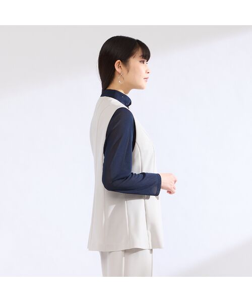 Liliane Burty（Lサイズ） / リリアンビューティ ベスト | 【M～４L・セットアップ対応】モックロディポンチベスト | 詳細7