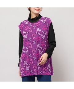 Liliane Burty（Lサイズ） / リリアンビューティ ベスト | 【M～４L】米沢織フラワーカットジャカードベスト