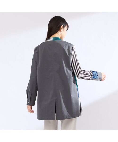 Liliane Burty（Lサイズ） / リリアンビューティ シャツ・ブラウス | 【M～４L】ウォッシャブルマルチカラーボーダーブラウス | 詳細17