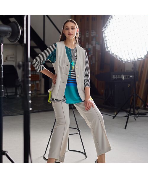 Liliane Burty(Lサイズ) / リリアンビューティ その他パンツ | 【L~4L・セットアップ対応】モックロディポンチパンツ | 詳細2