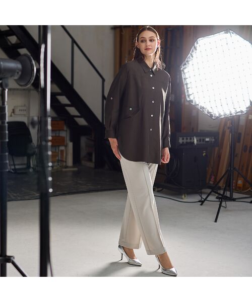 Liliane Burty(Lサイズ) / リリアンビューティ その他パンツ | 【L~4L・セットアップ対応】モックロディポンチパンツ | 詳細4