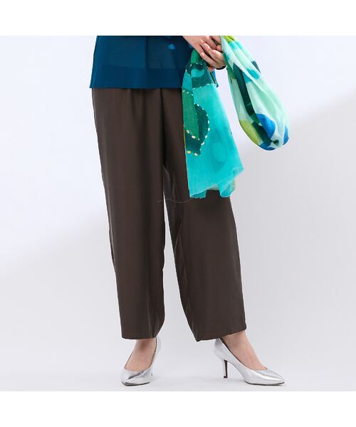 Liliane Burty（Lサイズ） / リリアンビューティ その他パンツ | 【L～４L・セットアップ対応】ウォッシャブルキュプラツイルパンツ | 詳細1