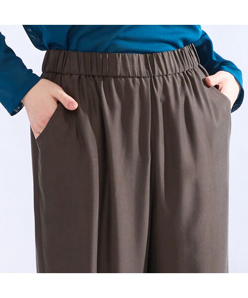 Liliane Burty（Lサイズ） / リリアンビューティ その他パンツ | 【L～４L・セットアップ対応】ウォッシャブルキュプラツイルパンツ | 詳細10