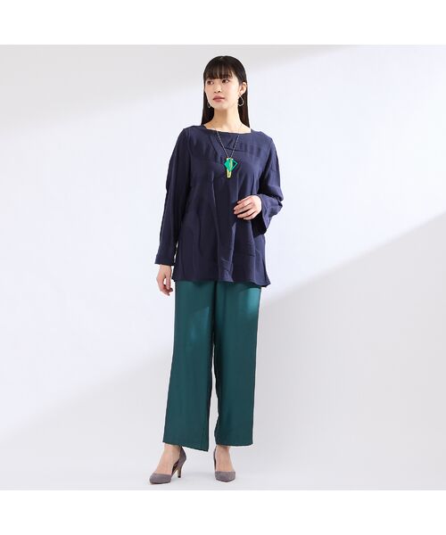 Liliane Burty（Lサイズ） / リリアンビューティ その他パンツ | 【L～４L・セットアップ対応】ウォッシャブルキュプラツイルパンツ | 詳細12