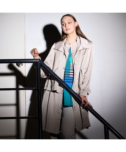 Liliane Burty(Lサイズ) / リリアンビューティ その他アウター | 【M~4L】ダルサテン4WAYコート | 詳細1