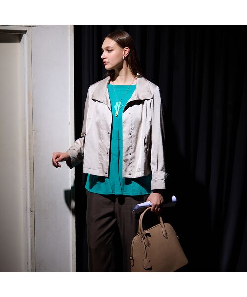 Liliane Burty(Lサイズ) / リリアンビューティ その他アウター | 【M~4L】ダルサテン4WAYコート | 詳細4