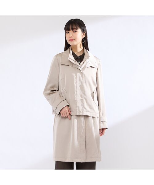 Liliane Burty(Lサイズ) / リリアンビューティ その他アウター | 【M~4L】ダルサテン4WAYコート | 詳細8