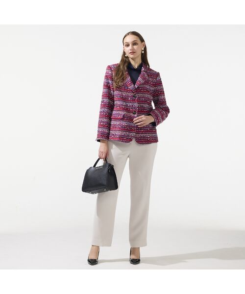 Liliane Burty（Lサイズ） / リリアンビューティ カットソー | 【M～４L】ウォッシャブルハイネックチュールTシャツ | 詳細12