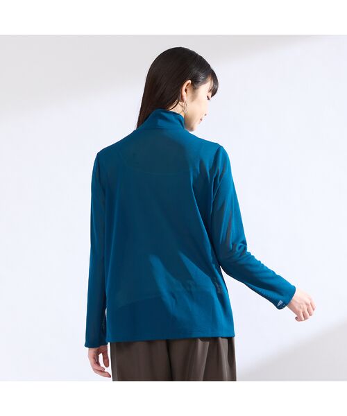 Liliane Burty（Lサイズ） / リリアンビューティ カットソー | 【M～４L】ウォッシャブルハイネックチュールTシャツ | 詳細15