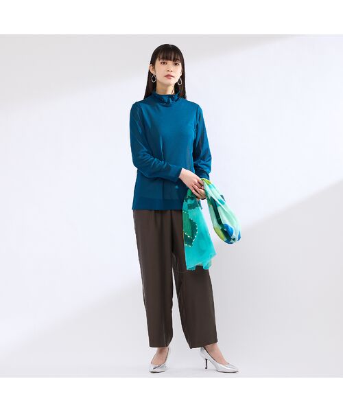 Liliane Burty（Lサイズ） / リリアンビューティ カットソー | 【M～４L】ウォッシャブルハイネックチュールTシャツ | 詳細16