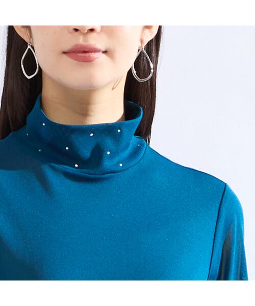 Liliane Burty（Lサイズ） / リリアンビューティ カットソー | 【M～４L】ウォッシャブルハイネックチュールTシャツ | 詳細17