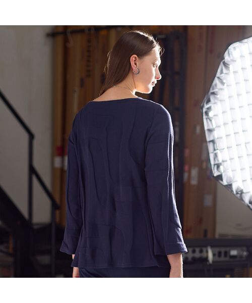 Liliane Burty(Lサイズ) / リリアンビューティ カットソー | 【M~4L】ウォッシャブルリンクスジャカードTシャツ | 詳細3