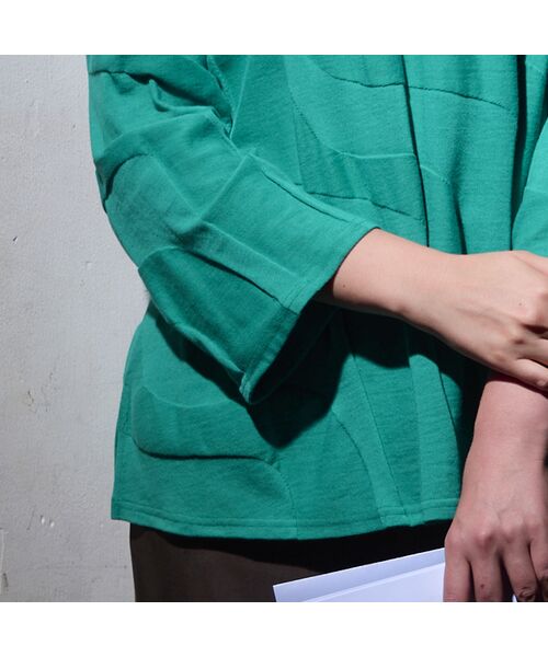 Liliane Burty(Lサイズ) / リリアンビューティ カットソー | 【M~4L】ウォッシャブルリンクスジャカードTシャツ | 詳細9