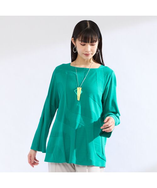 Liliane Burty(Lサイズ) / リリアンビューティ カットソー | 【M~4L】ウォッシャブルリンクスジャカードTシャツ | 詳細11