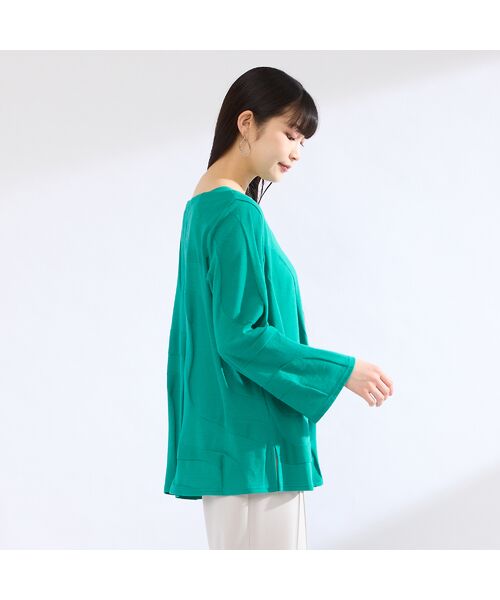 Liliane Burty(Lサイズ) / リリアンビューティ カットソー | 【M~4L】ウォッシャブルリンクスジャカードTシャツ | 詳細12