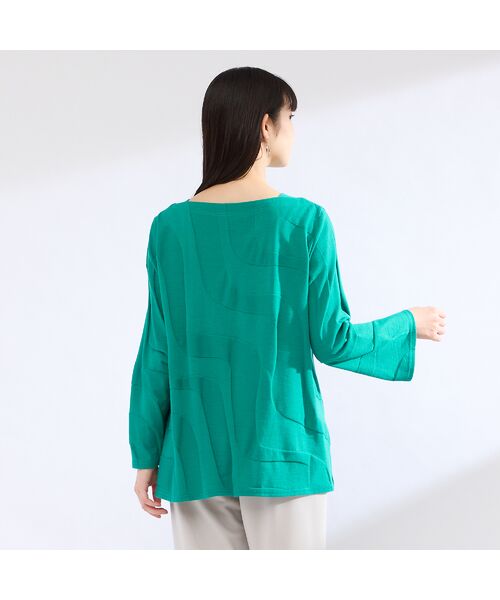 Liliane Burty(Lサイズ) / リリアンビューティ カットソー | 【M~4L】ウォッシャブルリンクスジャカードTシャツ | 詳細13