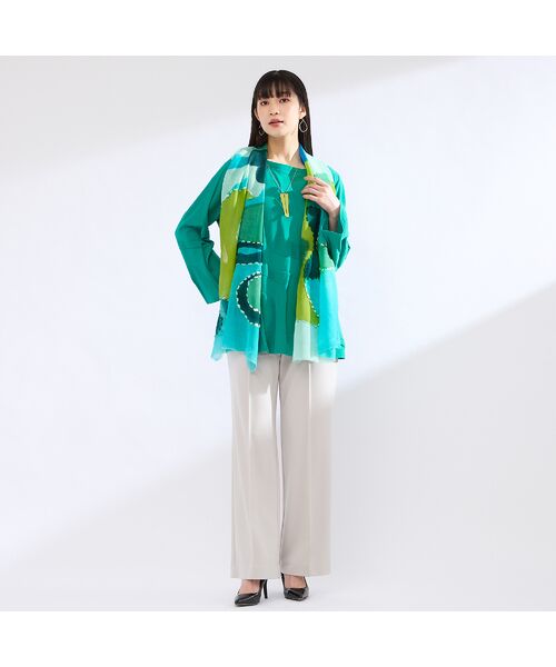 Liliane Burty(Lサイズ) / リリアンビューティ カットソー | 【M~4L】ウォッシャブルリンクスジャカードTシャツ | 詳細14