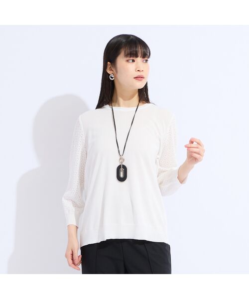 Liliane Burty（Lサイズ） / リリアンビューティ ニット・セーター | 【L～4L/アンサンブル対応】レーシーニット | 詳細1