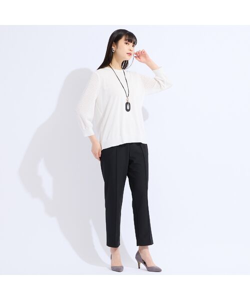 Liliane Burty（Lサイズ） / リリアンビューティ ニット・セーター | 【L～4L/アンサンブル対応】レーシーニット | 詳細2