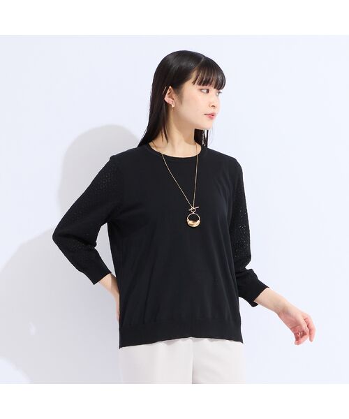 Liliane Burty（Lサイズ） / リリアンビューティ ニット・セーター | 【L～4L/アンサンブル対応】レーシーニット | 詳細6