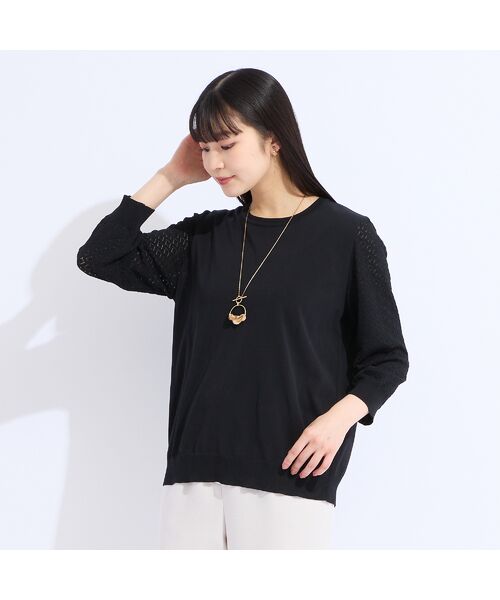 Liliane Burty（Lサイズ） / リリアンビューティ ニット・セーター | 【L～4L/アンサンブル対応】レーシーニット | 詳細7