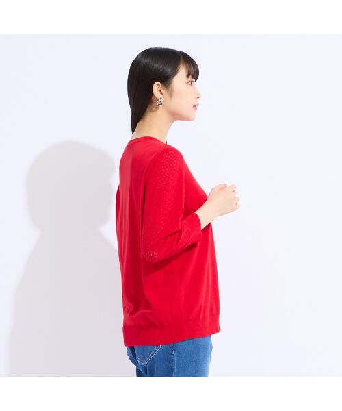 Liliane Burty（Lサイズ） / リリアンビューティ ニット・セーター | 【L～4L/アンサンブル対応】レーシーニット | 詳細12