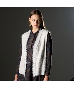 Liliane Burty（Lサイズ） / リリアンビューティ ベスト | 【L～４L】ツイードニットベスト