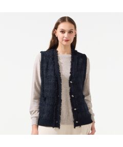 Liliane Burty（Lサイズ） / リリアンビューティ ベスト | 【L～４L】ツイードニットベスト