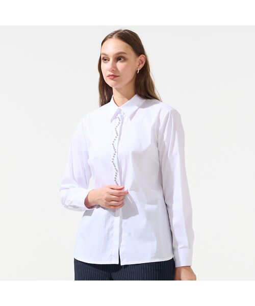 Liliane Burty(Lサイズ) / リリアンビューティ シャツ・ブラウス | 【L~3L】フランス製ビジュースタッズ付きブラウス | 詳細2