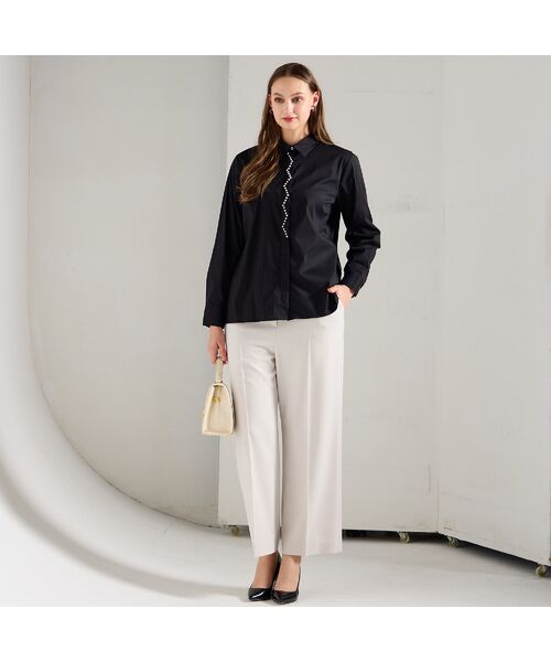 Liliane Burty(Lサイズ) / リリアンビューティ シャツ・ブラウス | 【L~3L】フランス製ビジュースタッズ付きブラウス | 詳細12