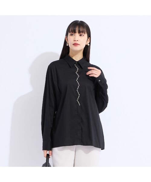 Liliane Burty(Lサイズ) / リリアンビューティ シャツ・ブラウス | 【L~3L】フランス製ビジュースタッズ付きブラウス | 詳細15