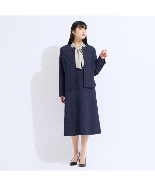 Liliane Burty（Lサイズ） / リリアンビューティ シャツ・ブラウス | 【M～４L】ヴィンデージ調サテンボウタイブラウス | 詳細4