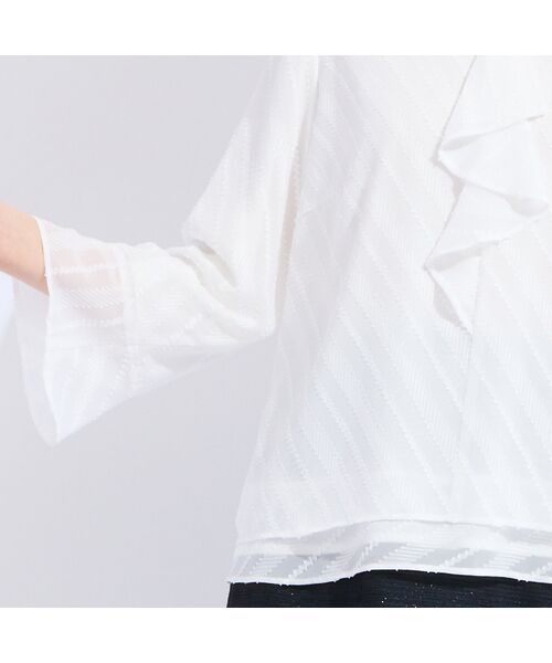 Liliane Burty(Lサイズ) / リリアンビューティ シャツ・ブラウス | 【M~4L】カットジャカードフリル衿ブラウス | 詳細11