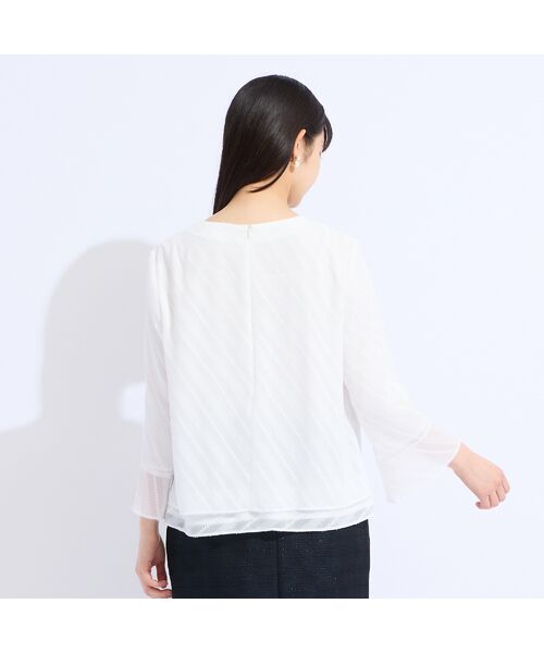 Liliane Burty(Lサイズ) / リリアンビューティ シャツ・ブラウス | 【M~4L】カットジャカードフリル衿ブラウス | 詳細7