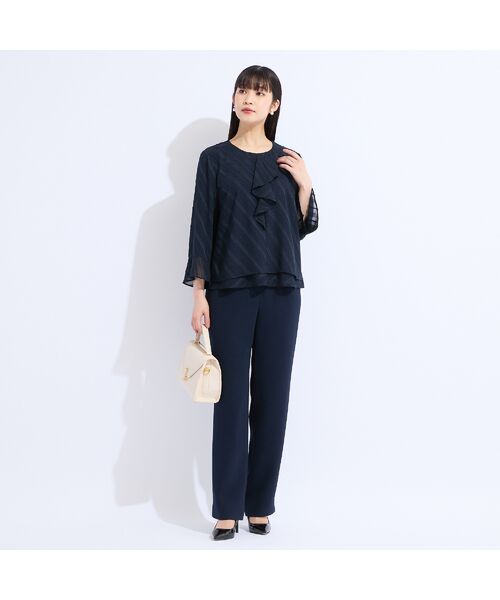 Liliane Burty(Lサイズ) / リリアンビューティ シャツ・ブラウス | 【M~4L】カットジャカードフリル衿ブラウス | 詳細15