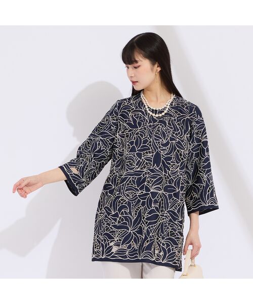 Liliane Burty（Lサイズ） / リリアンビューティ シャツ・ブラウス | 【L～４L】刺繍カットレースブラウス | 詳細12