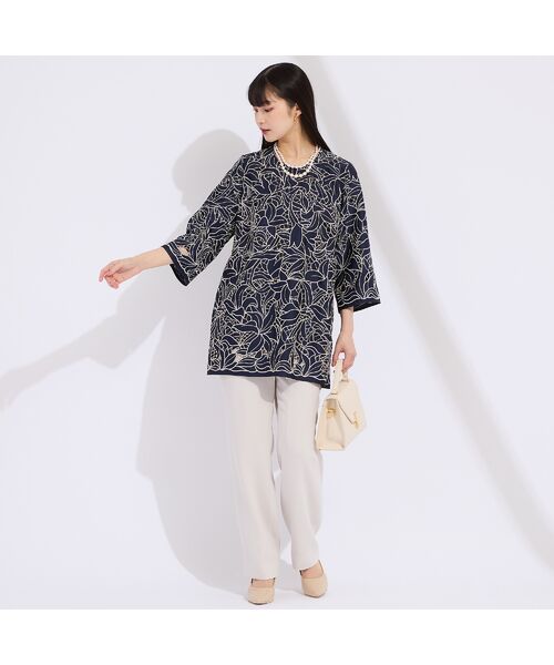 Liliane Burty（Lサイズ） / リリアンビューティ シャツ・ブラウス | 【L～４L】刺繍カットレースブラウス | 詳細13