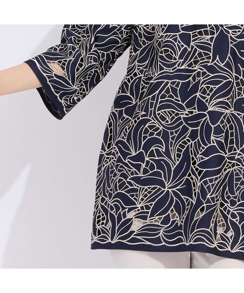 Liliane Burty（Lサイズ） / リリアンビューティ シャツ・ブラウス | 【L～４L】刺繍カットレースブラウス | 詳細14