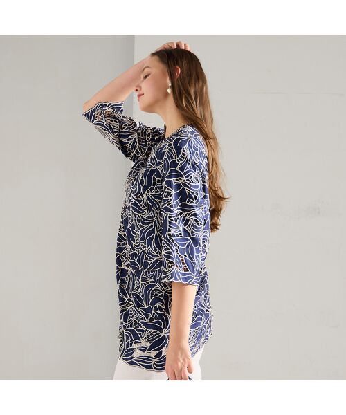 Liliane Burty（Lサイズ） / リリアンビューティ シャツ・ブラウス | 【L～４L】刺繍カットレースブラウス | 詳細3